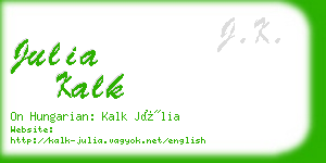 julia kalk business card